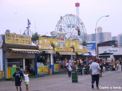 Coney Island Noria Cuatro a bordo
